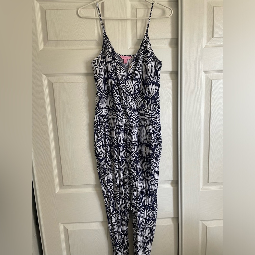 Lilly Pulitzer Melba Jumpsuit in Bright Navy House of Nemo M
